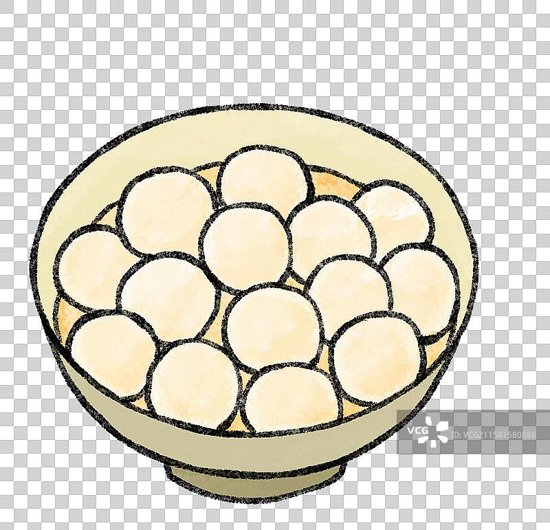 贵州美食国风插画-毕节汤圆图片素材