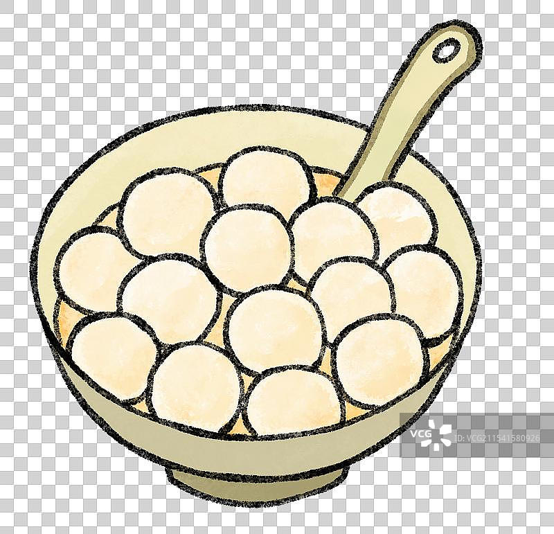 贵州美食国风插画-毕节汤圆图片素材