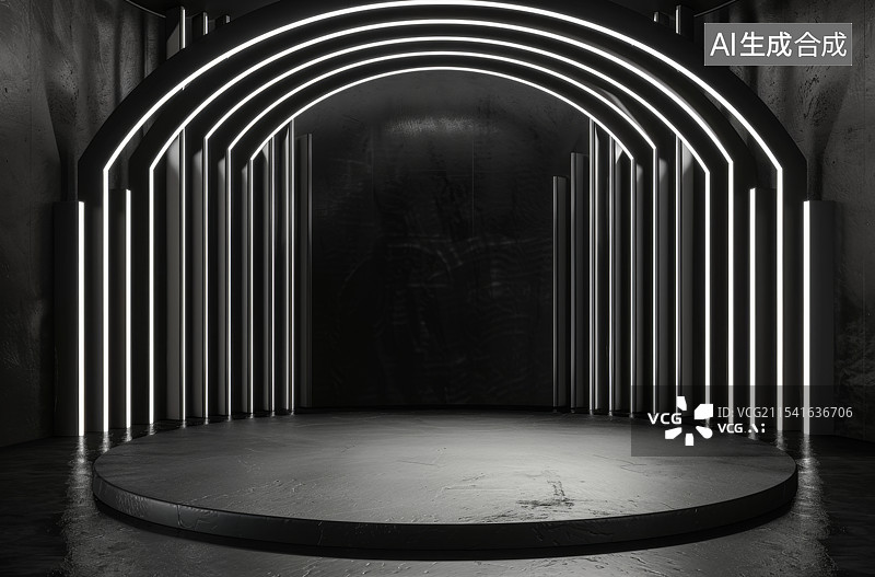 【AI数字艺术】聚光灯下的舞台图片素材