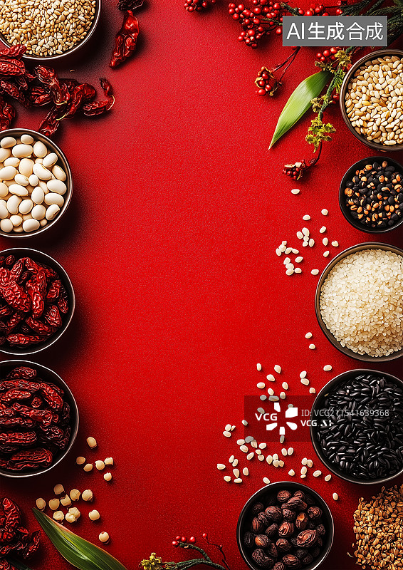 【AI数字艺术】腊八粥食材图片素材