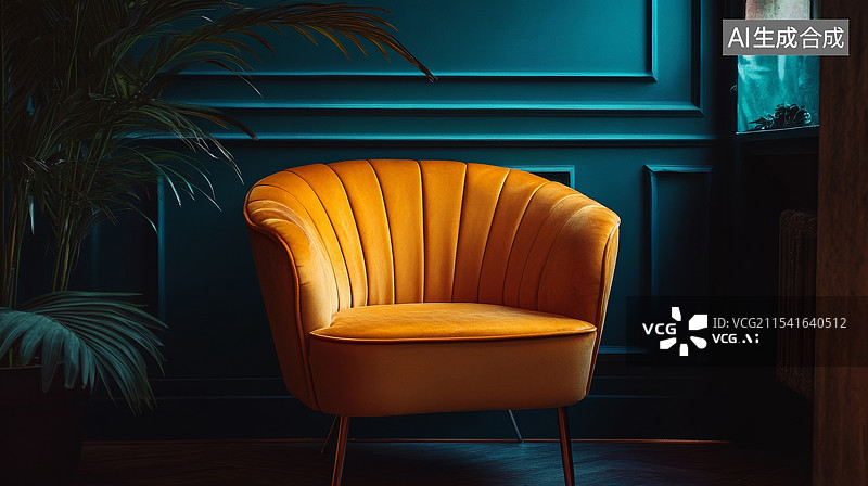 【AI数字艺术】别墅客厅夜景素材图片素材