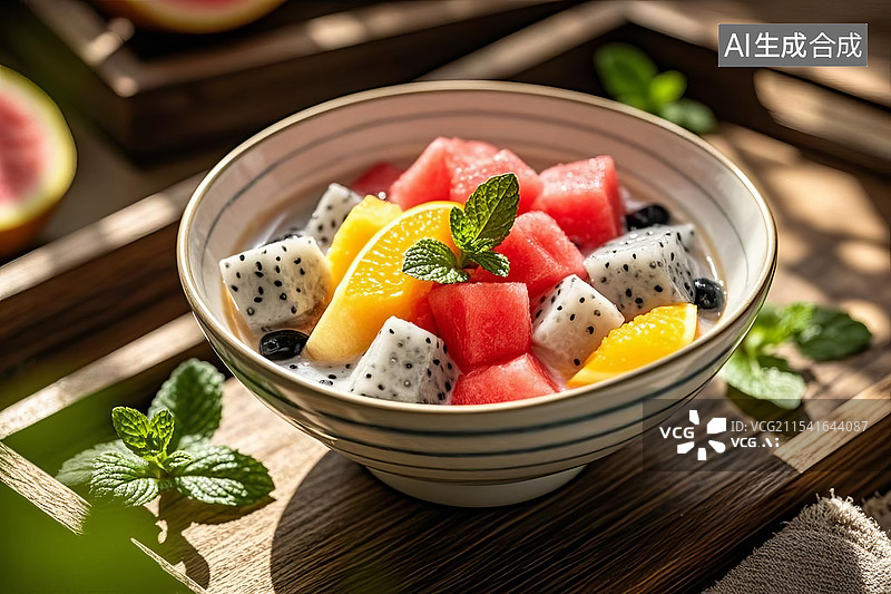 【AI数字艺术】水果捞图片素材