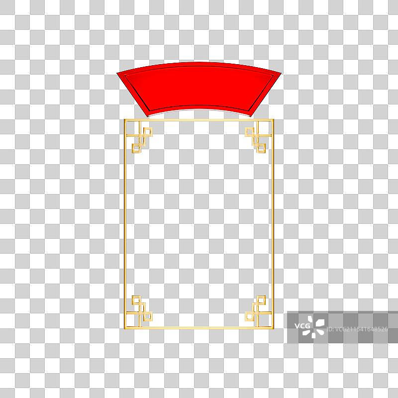 中国风金色边框红色顶饰图片素材