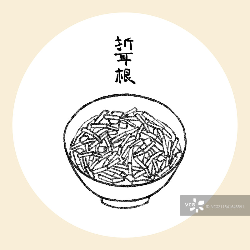 贵州美食国风插画-折耳根图片素材