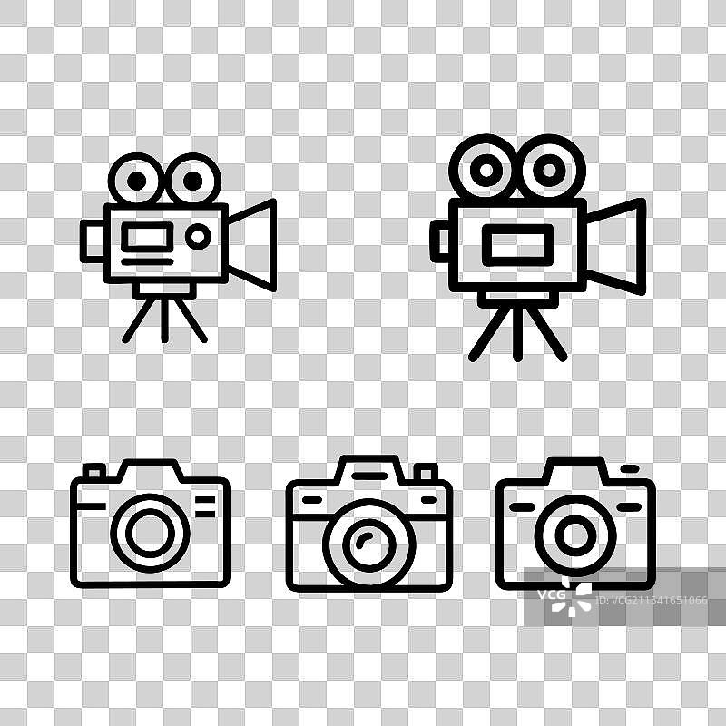 视频和照片相机图标图片素材