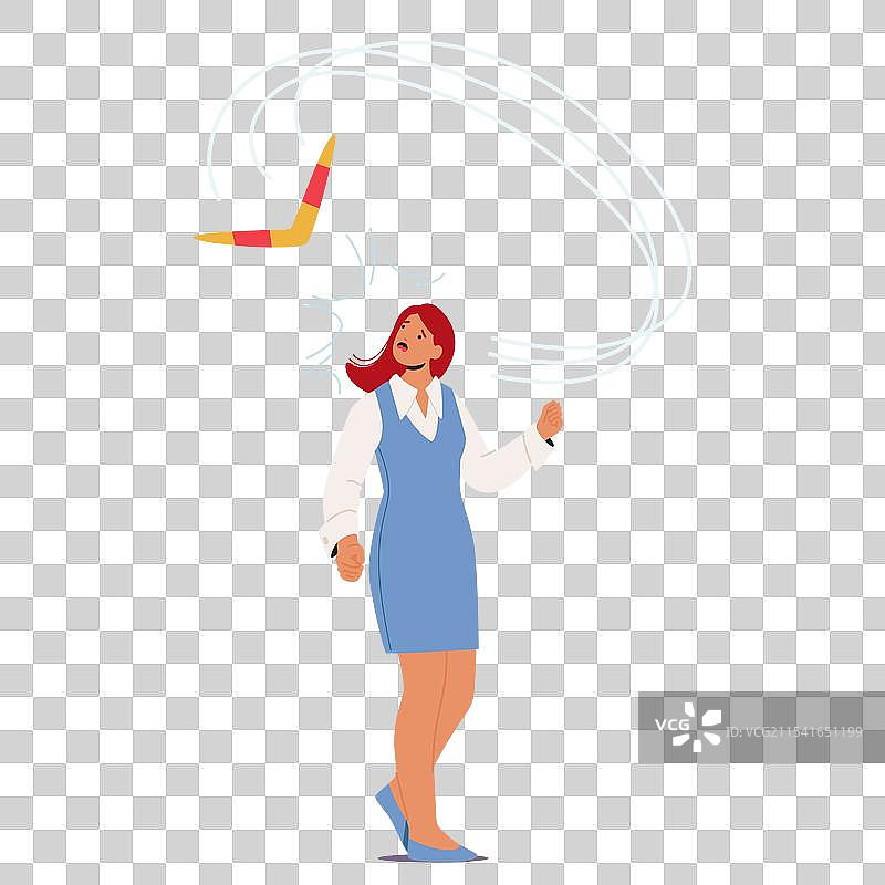 穿着蓝色裙子的卡通女性角色图片素材