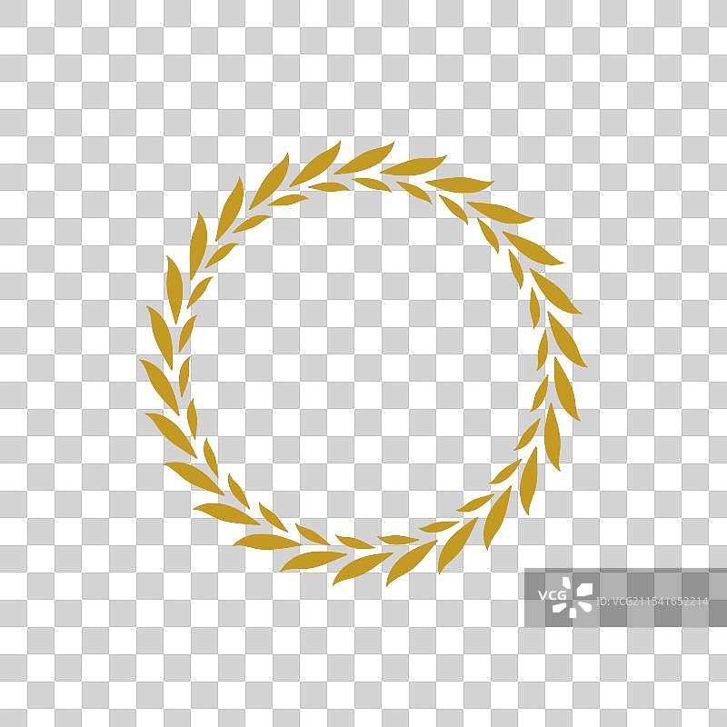 极简主义圆形月桂花环装饰图片素材