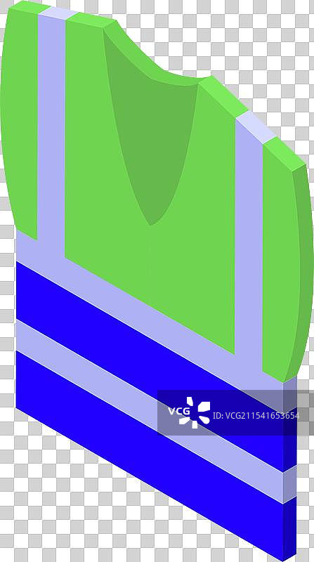 绿色和蓝色的工人安全背心图片素材