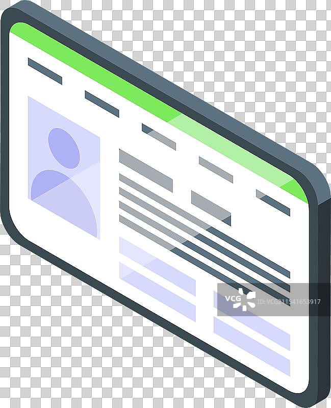 智能手机显示个人身份证件图片素材