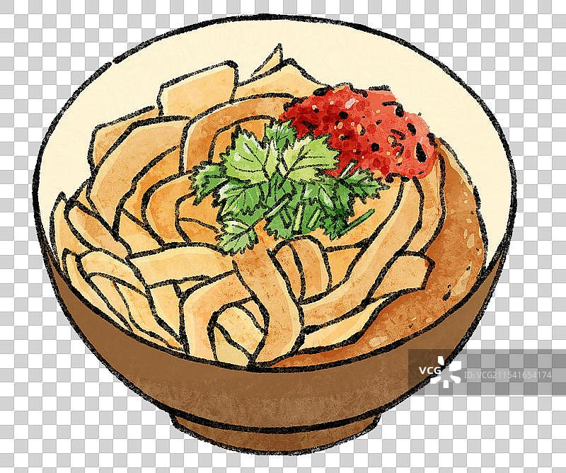 天津美食国风插画-嘎巴菜图片素材