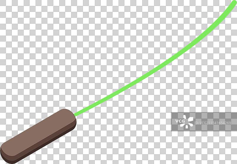 绿色光纤电缆传输数字数据图片素材