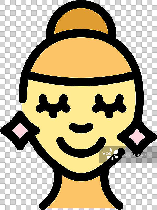 女性正在用面霜进行面部按摩图片素材