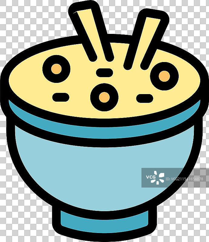 碗里盛着拉面汤，筷子插在上面图片素材