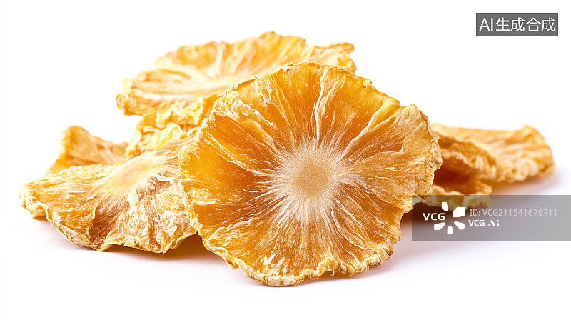 【AI数字艺术】白色背景下的干货果蔬-柑橘片图片素材