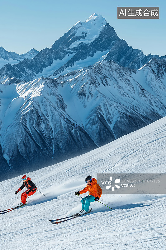 【AI数字艺术】冬季 滑雪 运动图片素材