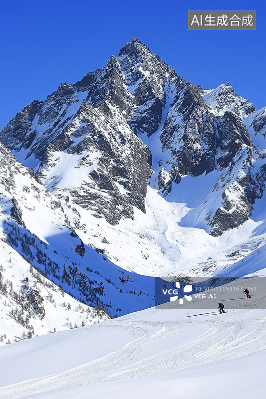 【AI数字艺术】冬季 滑雪 运动图片素材