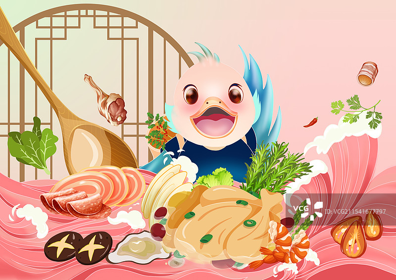 过年煲鸭汤图片素材
