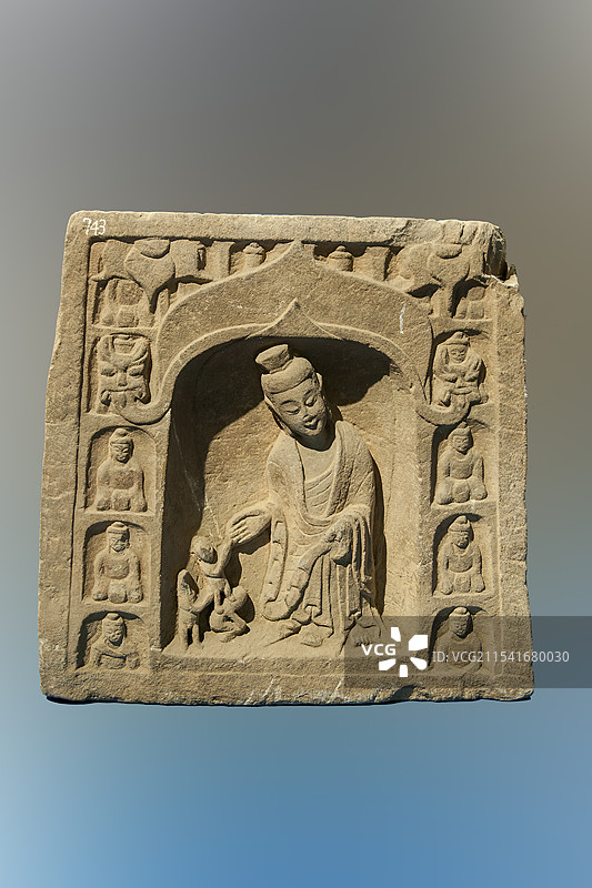 四面佛龛石造像，北魏，沁县南涅水石刻博物馆藏图片素材