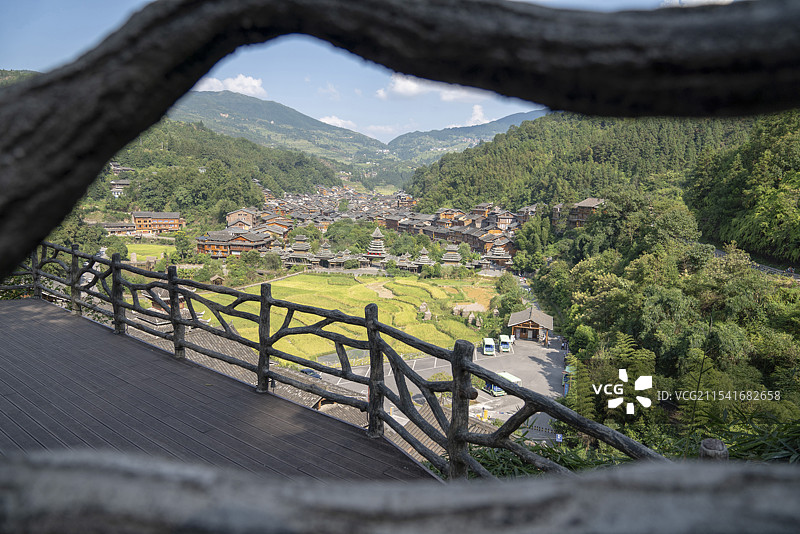 肇兴侗寨俯瞰图片素材