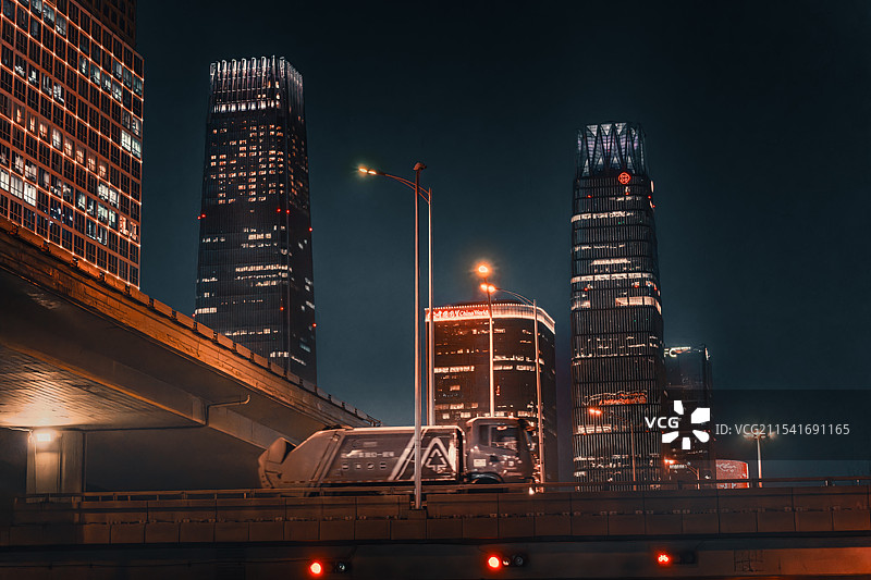 北京夜景图片素材