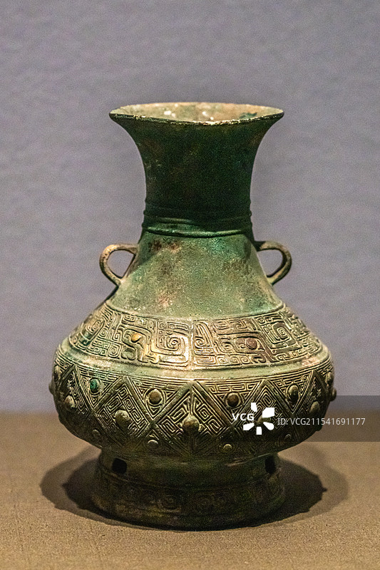 乳钉纹壶（商）陕西历史博物馆藏 榆林市清涧县解家沟出土图片素材