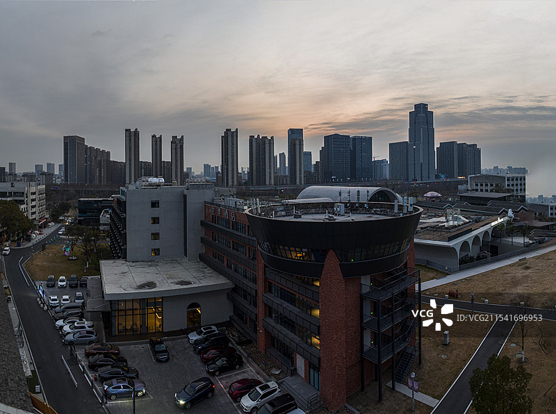 航拍安徽省合肥市骆岗公园风光图片素材