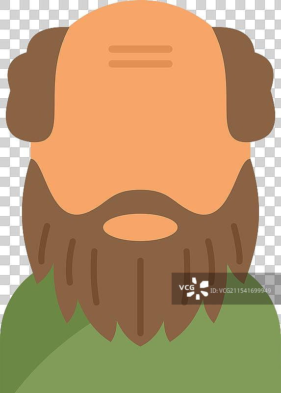 穿着绿色衬衫的老年人物，身材魁梧图片素材