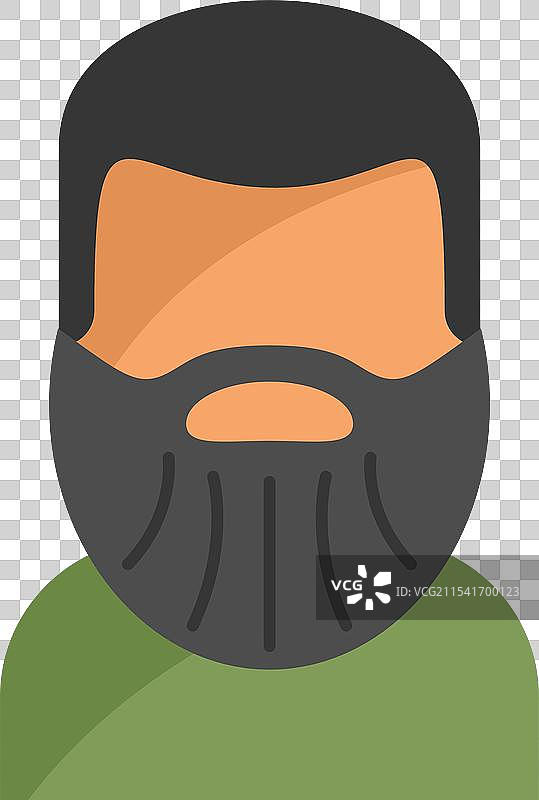 胡须男士头像图标展示面部毛发风格图片素材