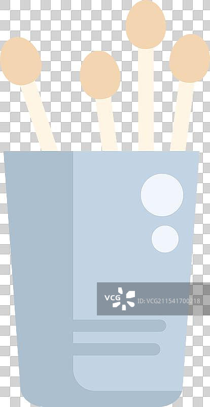 在蓝色容器中生长的金针菇图片素材