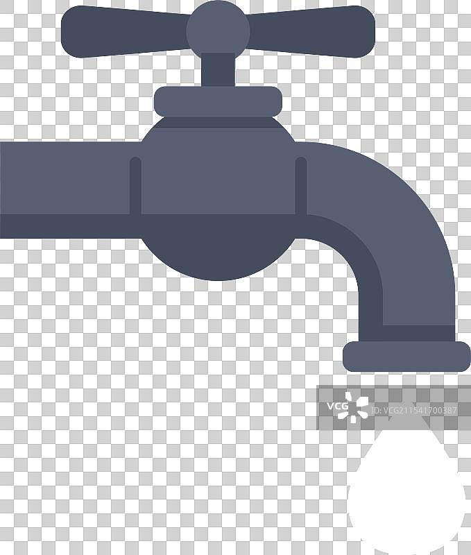 水龙头管道装置正在流出水流图片素材