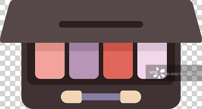 眼影盘展示多彩的化妆效果图片素材