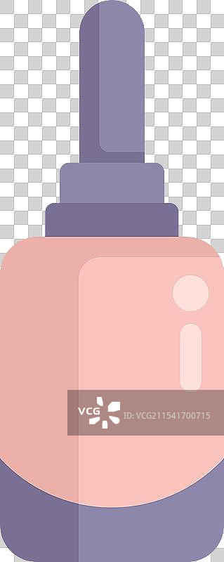 粉色化妆瓶，带滴管用于粉底液图片素材