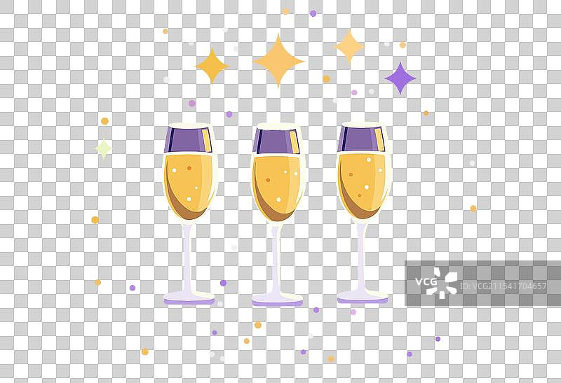 香槟酒杯庆祝新年图片素材