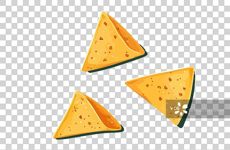 玉米片与绿色背景图片素材