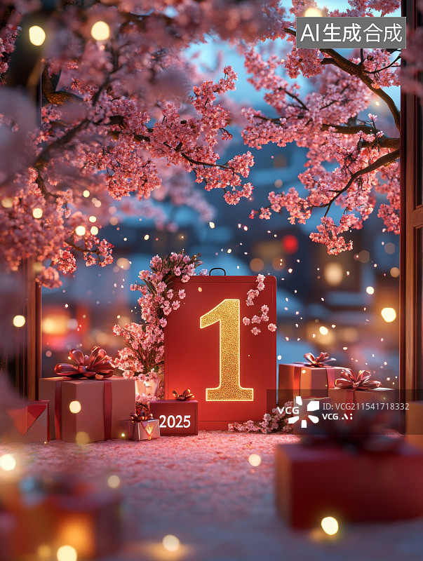 【AI数字艺术】2025年1月竖版台历封面海报图片素材