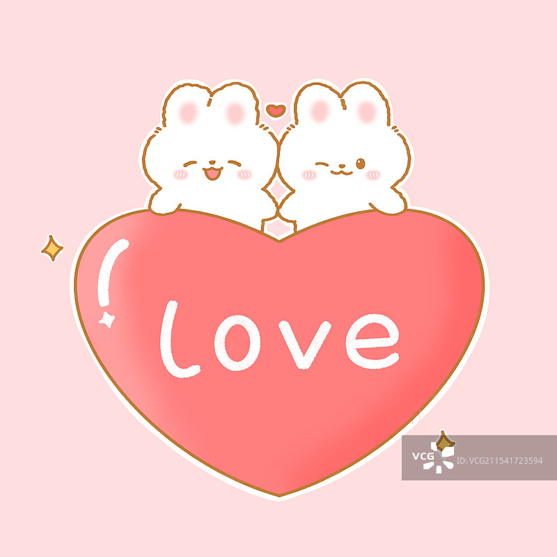 情人节爱心兔子图片素材