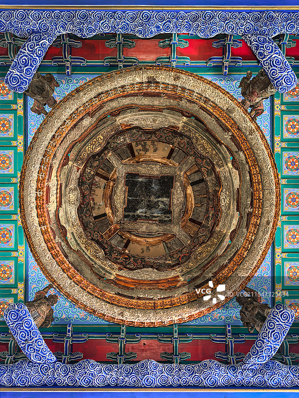 北京隆福寺藻井正觉殿天宫藻井图片素材
