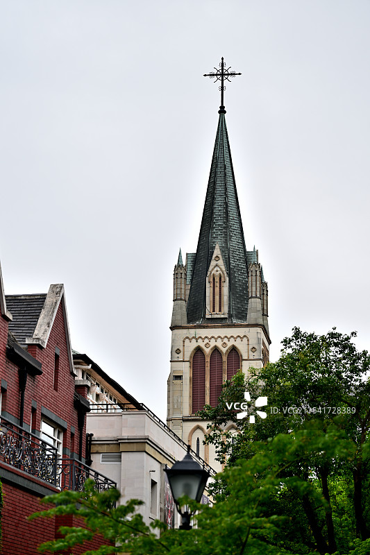 上海松江泰晤士小镇天主教堂图片素材
