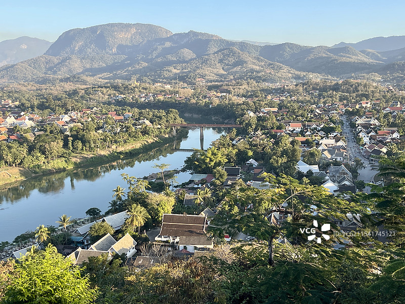 俯瞰琅勃拉邦图片素材