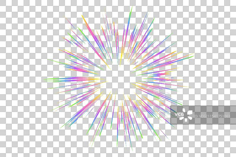 光束与彩虹棱镜效果的光环耀斑图片素材