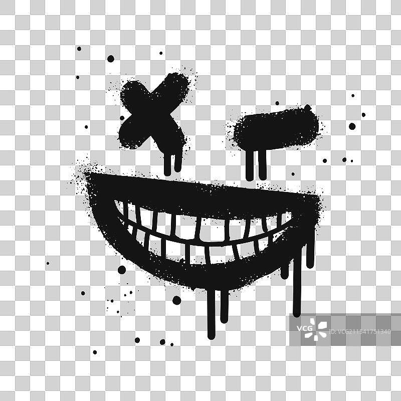 喷漆的微笑脸表情符号角色图片素材