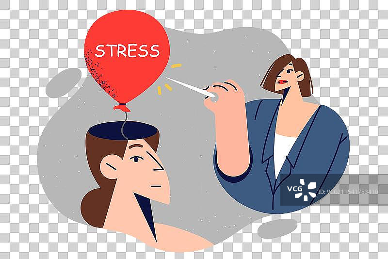 心理治疗师帮助患者减轻压力图片素材