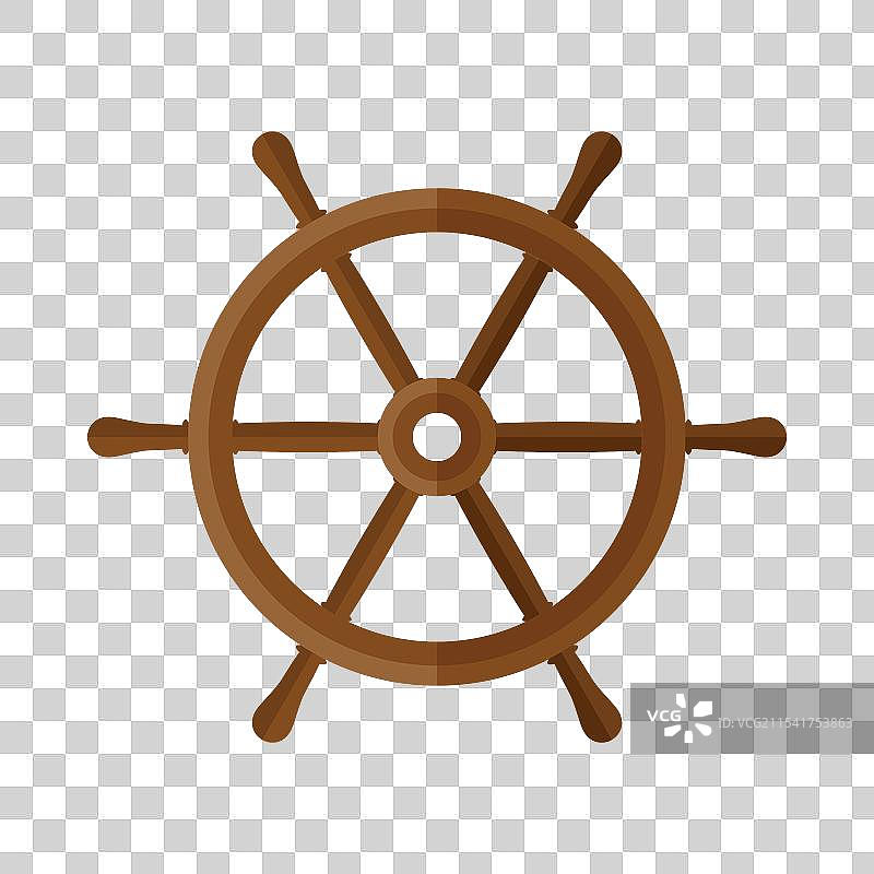 船舶舵轮图标图片素材