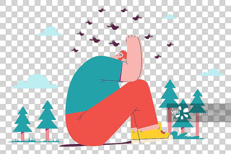 被恐惧困住的偏执狂图片素材