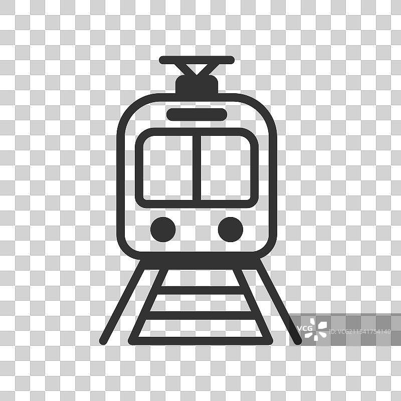 火车图标，简单扁平风格图片素材