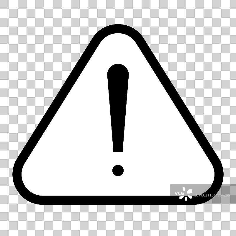 黑色警告符号用于设计项目图片素材