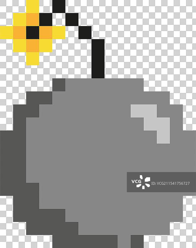 像素化的炸弹游戏道具图片素材