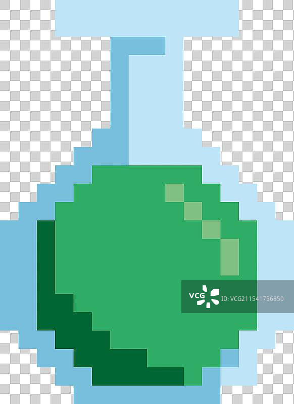 像素化的游戏道具：魔法药水图片素材