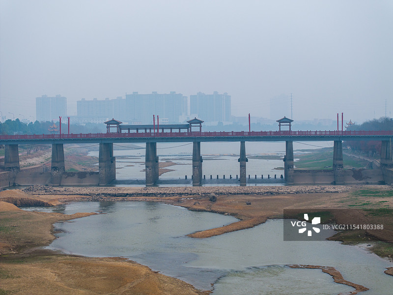 长沙望城沩水河团山湖冬季景色图片素材