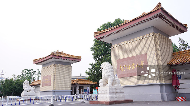 南京林业大学校门图片素材